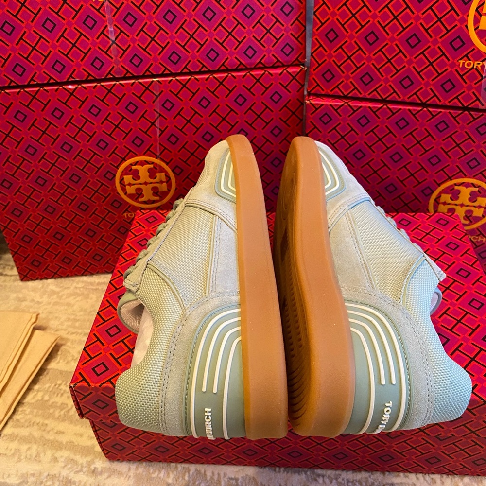 Tory Burch Clover Court Nylon/Suede Sneakers - Picture 8 of 10